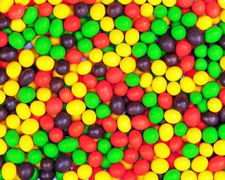 Multicolored candies for use as background. Stock Photos