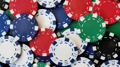 Multicolored casino chips as a conceptual backdrop for poker, blackjack. Multico Stock Footage 332122838