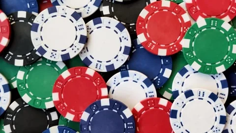 Multicolored casino chips as a conceptual backdrop for poker, blackjack. Multico Stock Footage 332122842