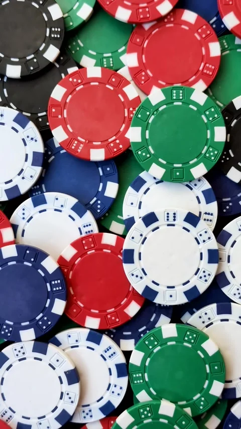 Multicolored casino chips as a conceptual backdrop for poker, blackjack. Multico Stock Footage 332122844