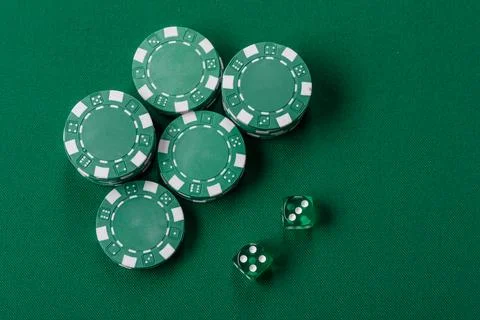 Multicolored casino chips as a conceptual backdrop for gambling games like po Stock Photos