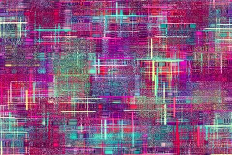 Multicolored checkered and patch pattern as abstract background. Stock Illustration
