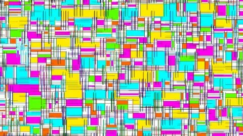 Multicolored checkered and patchwork geometric pattern as abstract background 스톡 일러스트
