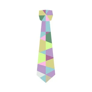 A multicolored checkered funny necktie, vector esp 8 Illustrazione stock