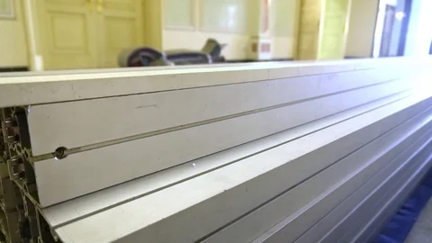 Multicolored Chipboard panels. close-up background Stock Footage 78177180