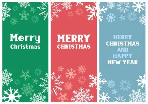 Multicolored Christmas Card Stock Illustration