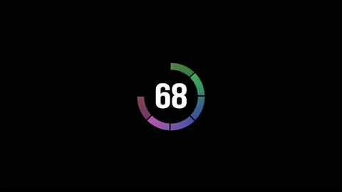 Multicolored Circle loading bar on black screen Stock Footage 112369116