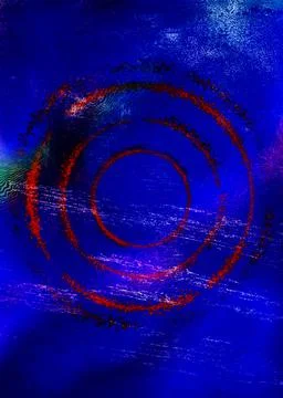 Multicolored circles on an abstract background Stock Photos