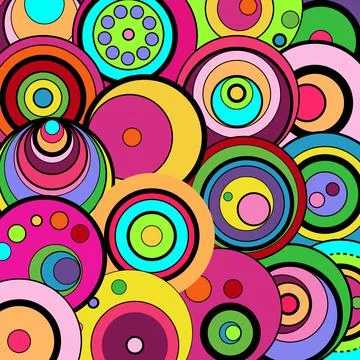 Multicolored circles Stock Illustration