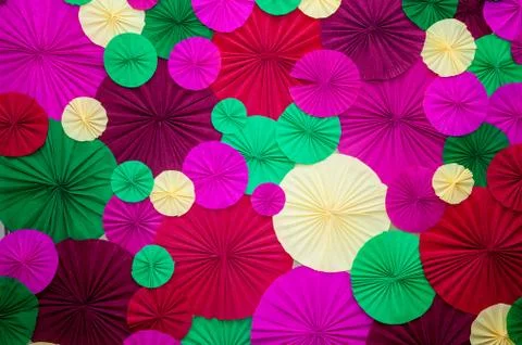 Multicolored circles of paper Stock Photos