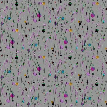 Multicolored circles pattern with lines on silver gray Stock Illustration