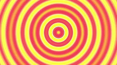 Multicolored circles, pulsating, creates the effect of an optical illusion. Video stock 288322183