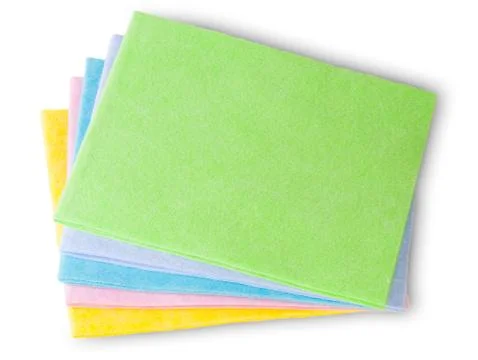 Multicolored cleaning cloths Stock Photos