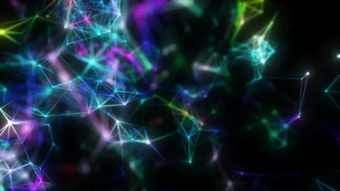 Multicolored clouds.Abstract digital background made of different shapes with Stock Footage 103120755