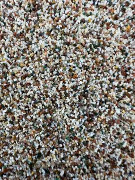 Multicolored Coarse Sand and Tiny Pebbles texture or background 写真素材