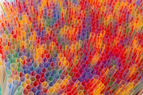 Multicolored cocktail stick Stock Photos