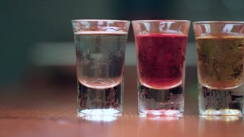 Multicolored cocktails Stock Footage 89968378