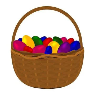 Multicolored colorful eggs for happy easter Stock Illustration
