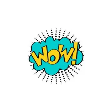 Multicolored comic sound effects in pop art style, bubble speech Stock Illustration