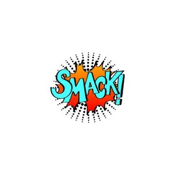 Multicolored comic sound effects in pop art style, bubble speech Stock Illustration