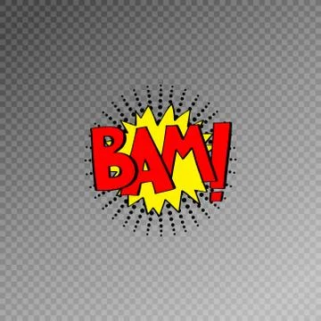 Multicolored comic sound effects in pop art style, bubble speech Stock Illustration