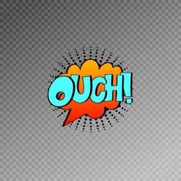 Multicolored comic sound effects in pop art style, bubble speech Illustrazione stock