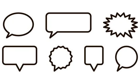 Multicolored communication speech bubbles isolated on transparent background Stock Illustration