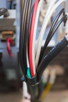 Multicolored computer cable Stock Photos