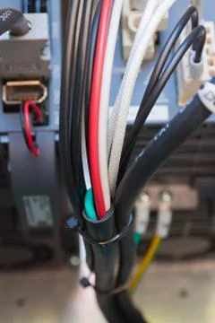 Multicolored computer cable Stock Photos