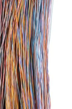 Multicolored computer network cable Stock Photos
