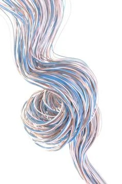 Multicolored computer network cable Foto stock