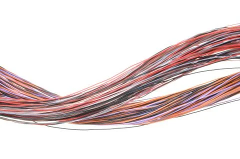 Multicolored computer network cable Foto stock