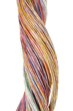 Multicolored computer network cable Stock Photos