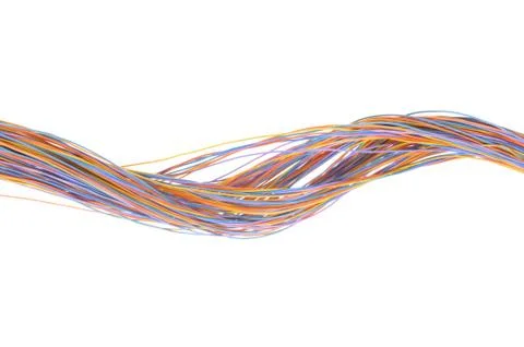 Multicolored computer network cable Stock-Fotos