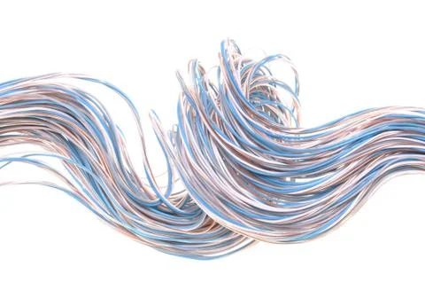 Multicolored computer network cable Stock Photos