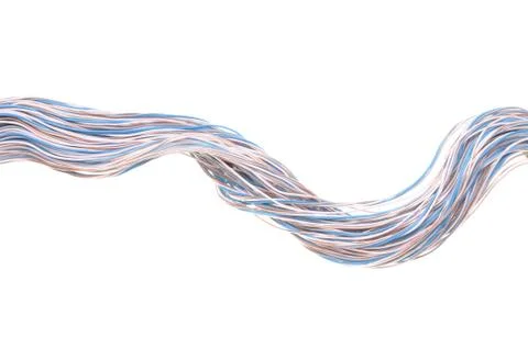 Multicolored computer network cable Stock Photos