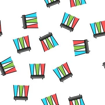 Multicolored concert lighting vector seamless pattern Stock Illustration