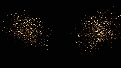 Multicolored confetti exploding on the sides of the screen in 4K with Blue Stock-Footage 154031605