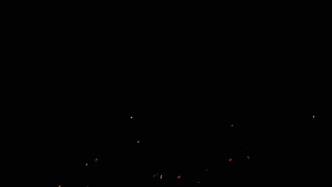 Multicolored confetti exploding on the sides of the screen in 4K with Alpha Stock-Footage 154032234