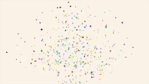 Multicolored Confetti Explosion Animation. Celebration Concept. Stock Footage 171610670