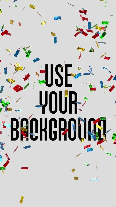 Multicolored confetti explosion, vertical format - 3D rendering Vidéo 320127157