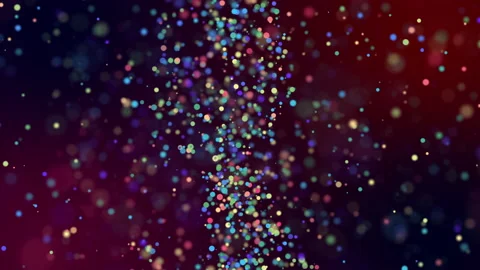 Multicolored confetti float in a viscous liquid. Stock Footage 149920653