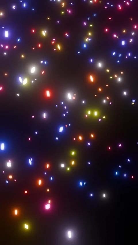 Multicolored Confetti Particles Falling Stock Footage 286333329