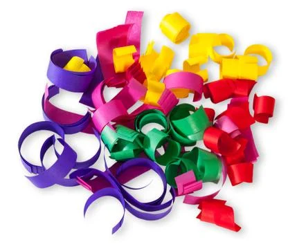 Multicolored confetti serpentine Stock Photos
