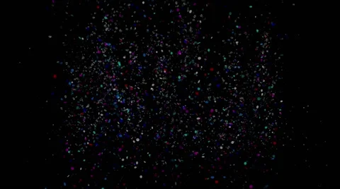 Multicolored confetti, transparent, FULL HD 1920Х1080 스톡 동영상 55245401