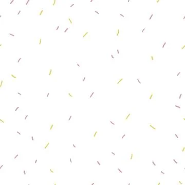 Multicolored confetti on white background, abstract minimalistic seamless Stock Illustration