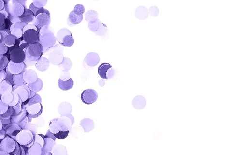 Multicolored confetti on white Stock Photos