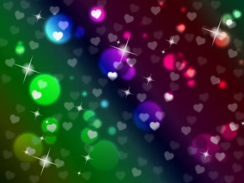 Multicolored Copyspace Background Represents Valentine Day And Affection Stockillustratie