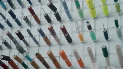 Multicolored cotton threads. Stock Footage 165958382