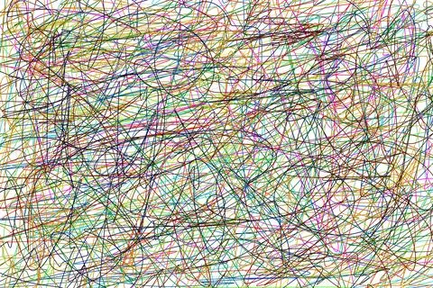 Multicolored crayon doodle background texture Illustrazione stock